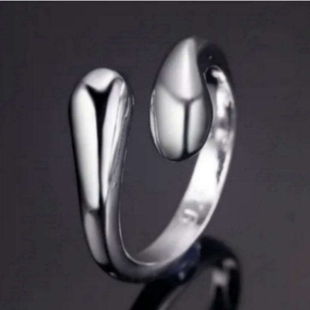 925 Sterling Silver Waterdrop Jewelry Set Bracelet Necklace Earrings and Ring - Picture 9 of 16